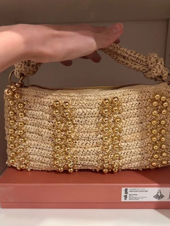 Authentic Cult Gaia Hera Nano Raffia Bag - Picture 3 of 4